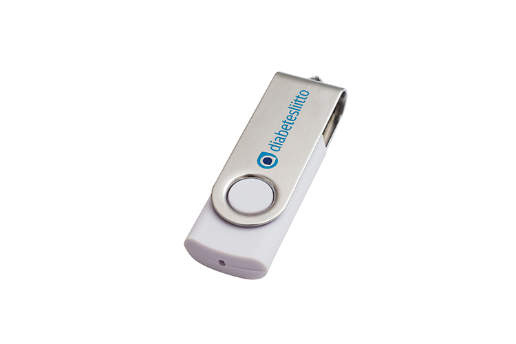 Muistitikku omalla logolla Diabetesliitto MyHappyLogo USB-twister