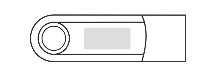 USB-Lux muistitikku printing layout My Happy Logo