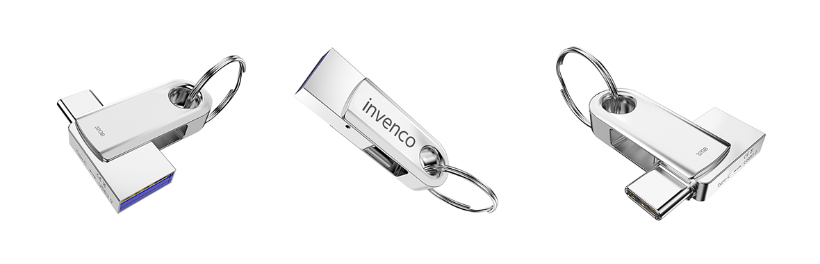 USB-muistitikku metallinen invenco 3.0 C liitin My Happy Logo