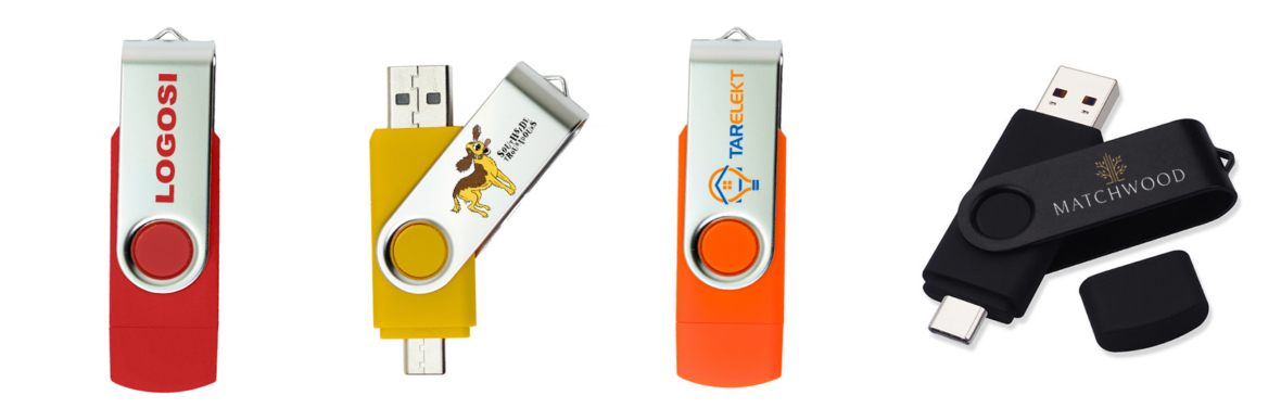 USB-C muistitikku Twister logopainatuksella